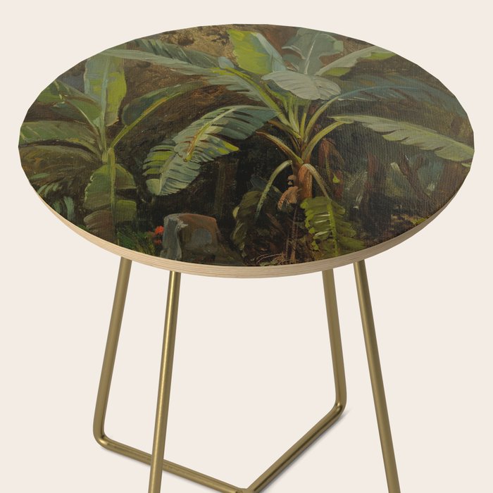  Tropical Vintage Jungle Botanicals in Earthy Greens and Lush Forest Tones Side Table Gallery Image 2
