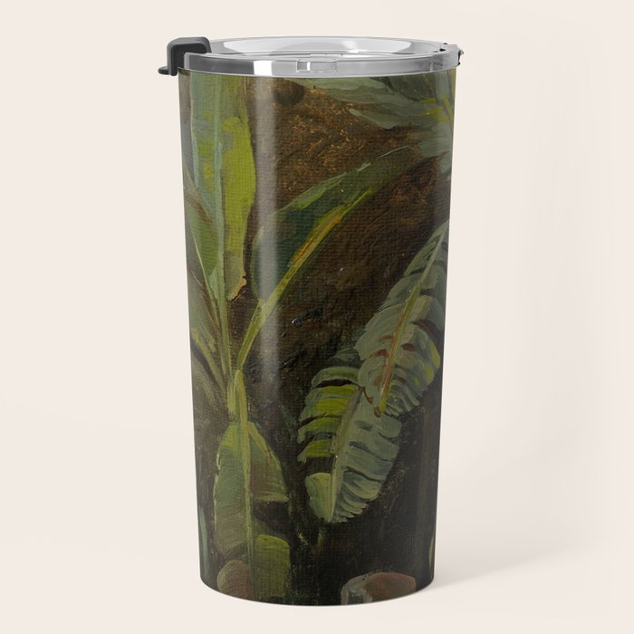  Tropical Vintage Jungle Botanicals in Earthy Greens and Lush Forest Tones Travel Mug Gallery Image 3