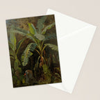  Tropical Vintage Jungle Botanicals in Earthy Greens and Lush Forest Tones Stationery Card Gallery Image 2