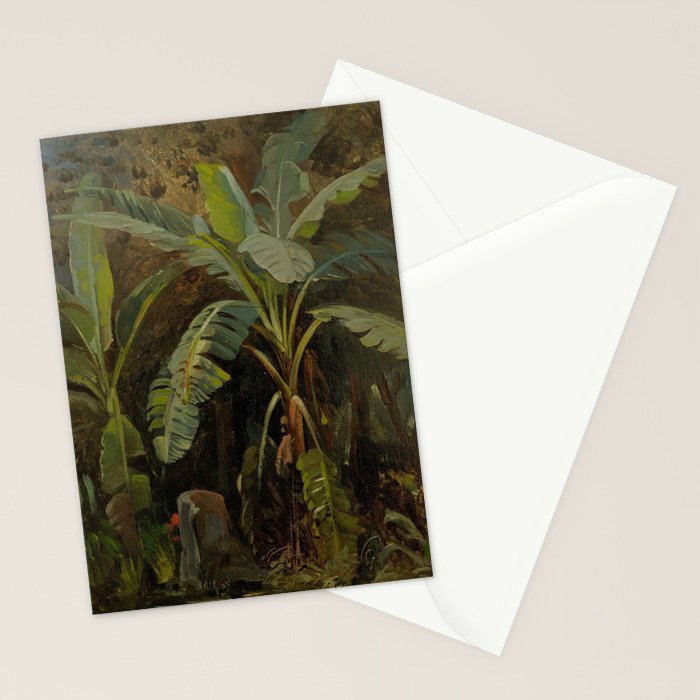  Tropical Vintage Jungle Botanicals in Earthy Greens and Lush Forest Tones Stationery Card Gallery Image 2