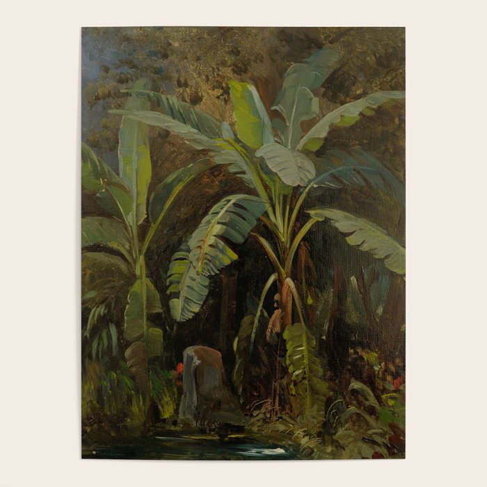  Tropical Vintage Jungle Botanicals in Earthy Greens and Lush Forest Tones Poster Gallery Image 1