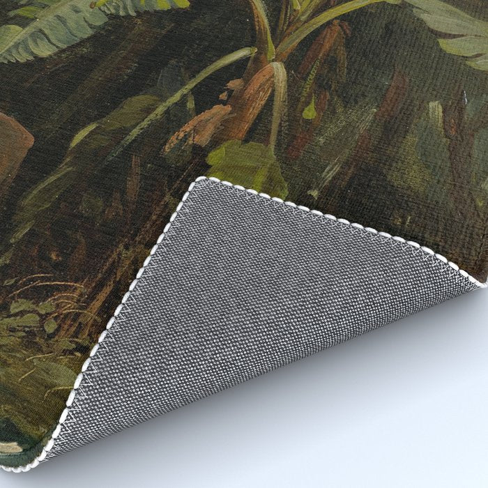  Tropical Vintage Jungle Botanicals in Earthy Greens and Lush Forest Tones Rug Gallery Image 4