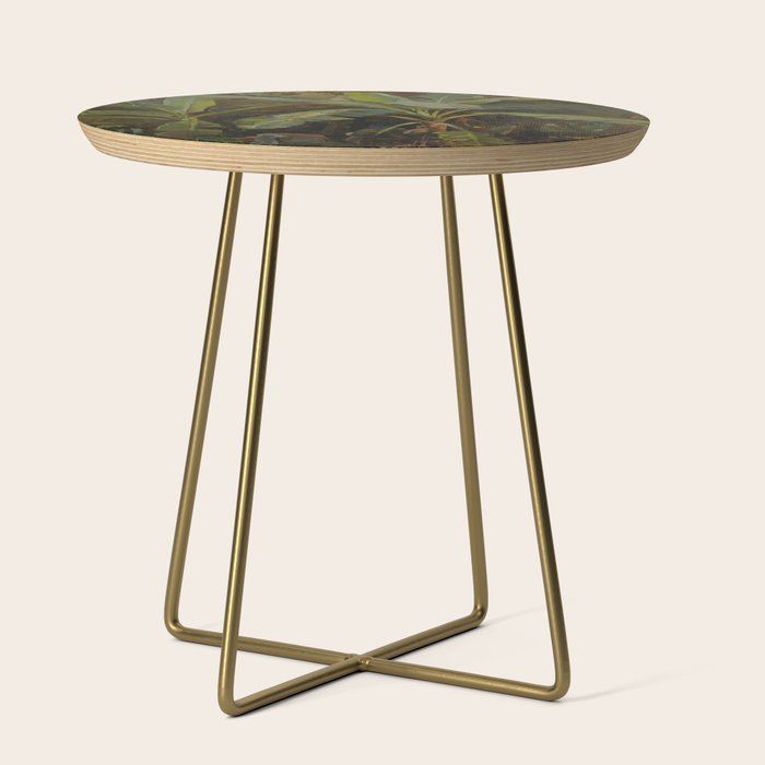  Tropical Vintage Jungle Botanicals in Earthy Greens and Lush Forest Tones Side Table Gallery Image 1