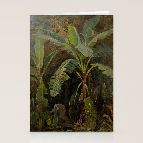  Tropical Vintage Jungle Botanicals in Earthy Greens and Lush Forest Tones Stationery Card Gallery Image 1