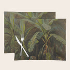  Tropical Vintage Jungle Botanicals in Earthy Greens and Lush Forest Tones Placemat Gallery Image 1