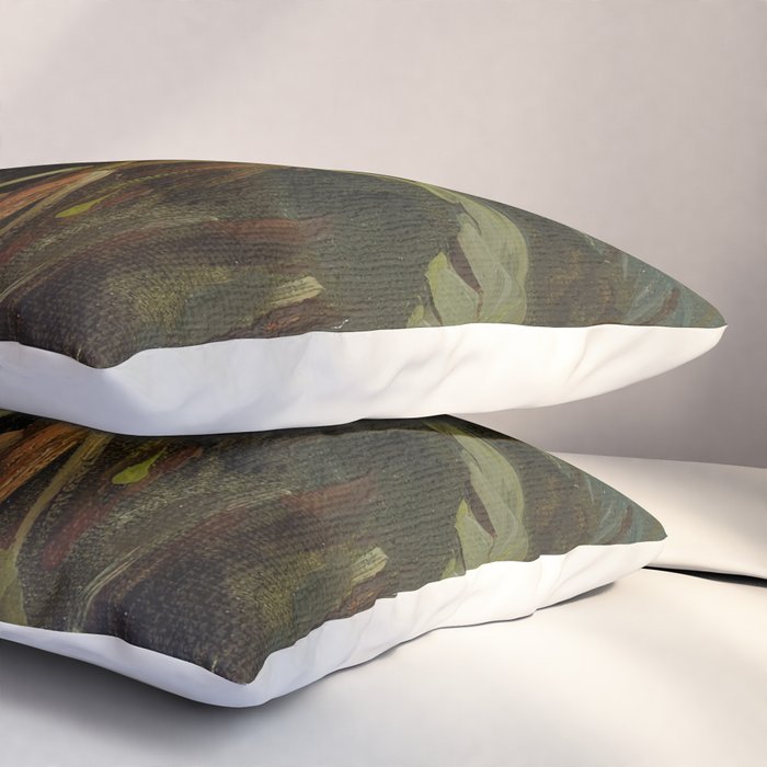  Tropical Vintage Jungle Botanicals in Earthy Greens and Lush Forest Tones Pillow Sham Gallery Image 3