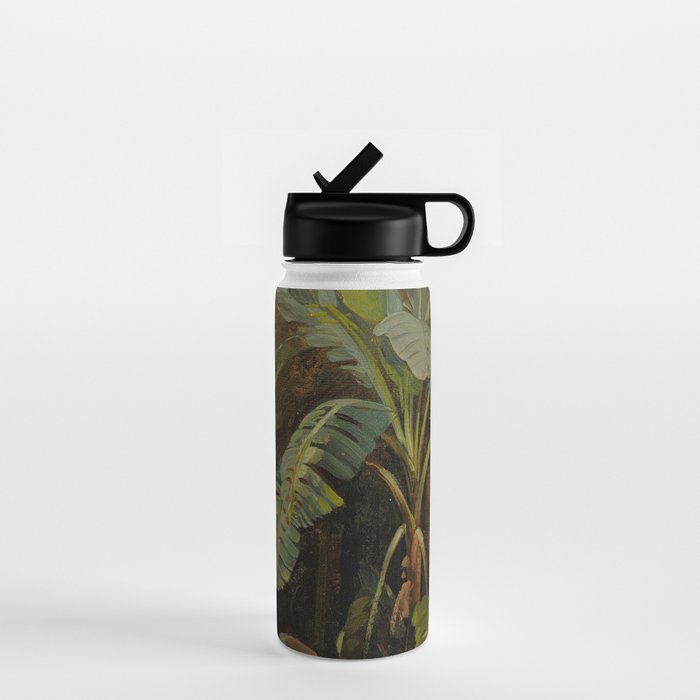  Tropical Vintage Jungle Botanicals in Earthy Greens and Lush Forest Tones Water Bottle Gallery Image 1