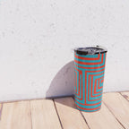 Vibrant Colors OP Art Teal Red Abstract Travel Mug Gallery Image 4