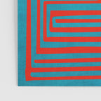 Vibrant Colors OP Art Teal Red Abstract Poster Gallery Image 3