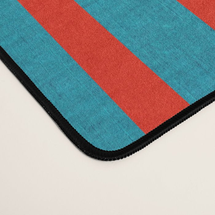 Vibrant Colors OP Art Teal Red Abstract Desk Mat Gallery Image 4