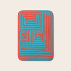 Vibrant Colors OP Art Teal Red Abstract Bath Mat Gallery Image 1