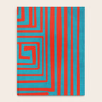 Vibrant Colors OP Art Teal Red Abstract Notebook Gallery Image 4