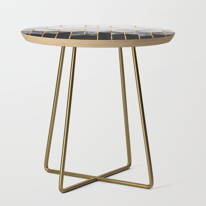 Charcoal Hexagons Side Table Gallery Image 1