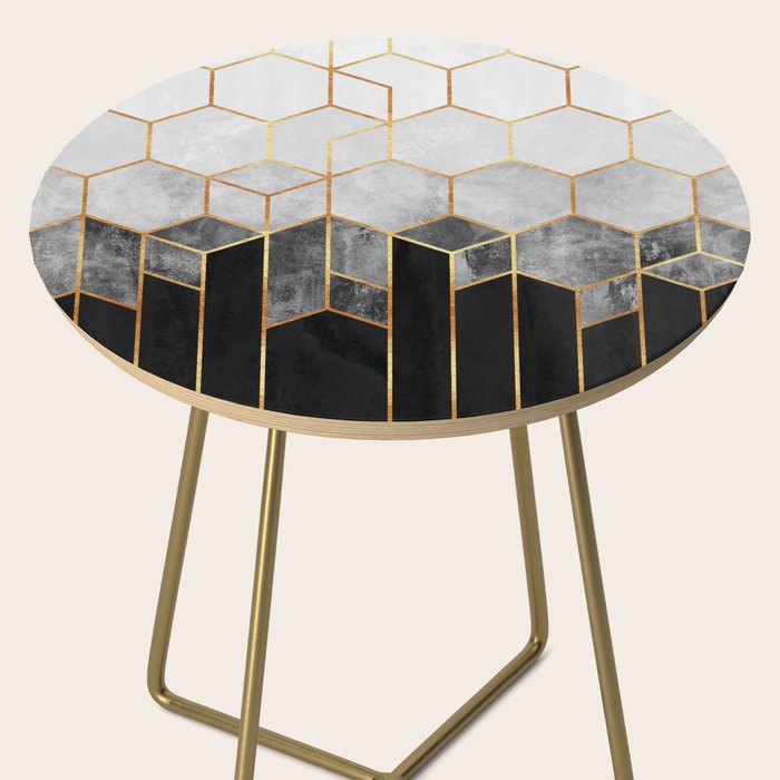 Charcoal Hexagons Side Table Gallery Image 2