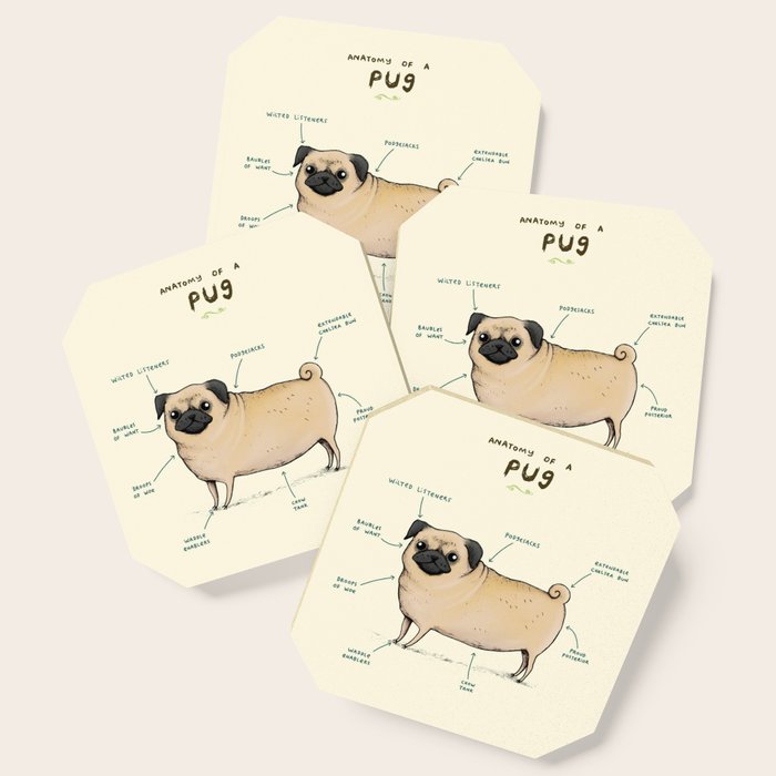 Anatomy of a Pug Coaster Gallery Image 1