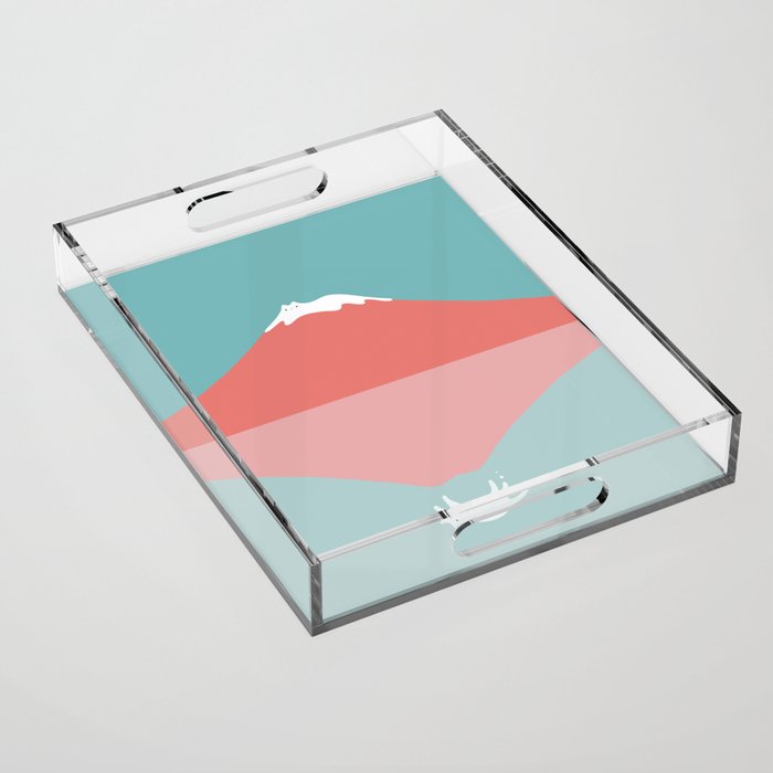 Cat Landscape 194: Reflection Acrylic Tray Gallery Image 1