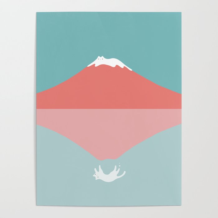 Cat Landscape 194: Reflection Poster Gallery Image 1