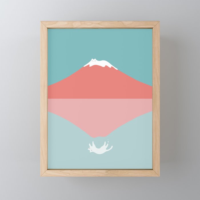 Cat Landscape 194: Reflection Mini Art Print Gallery Image 1