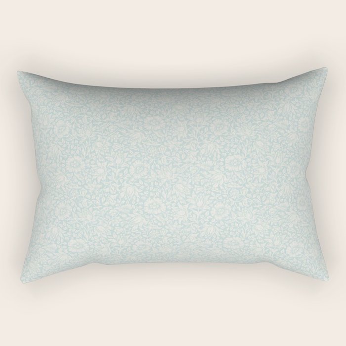 William Morris Mallow Chalk Duck Egg Blue Rectangular Pillow Gallery Image 1
