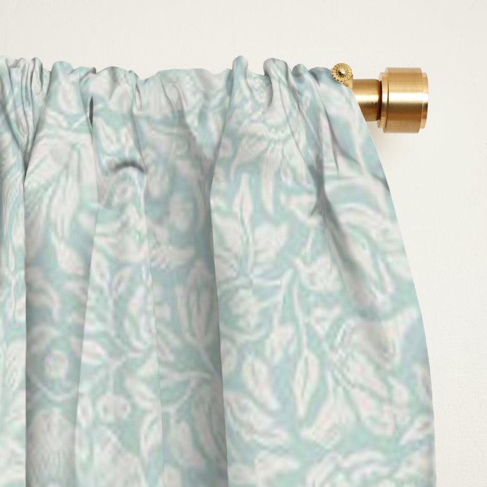 William Morris Mallow Chalk Duck Egg Blue Window Curtain Gallery Image 2