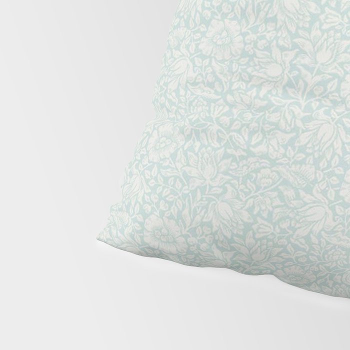 William Morris Mallow Chalk Duck Egg Blue Pillow Sham Gallery Image 4