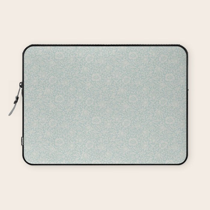 William Morris Mallow Chalk Duck Egg Blue Laptop Sleeve Gallery Image 1