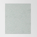 William Morris Mallow Chalk Duck Egg Blue Throw Blanket Gallery Image 2