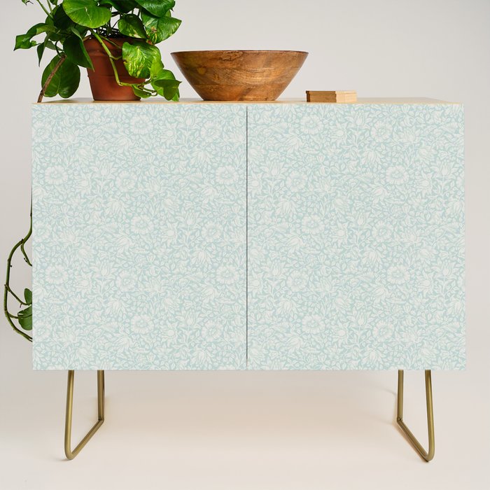 William Morris Mallow Chalk Duck Egg Blue Credenza Gallery Image 1