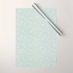 William Morris Mallow Chalk Duck Egg Blue Wrapping Paper Gallery Image 1