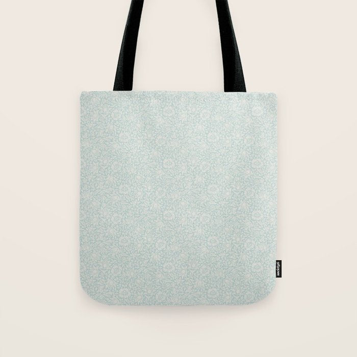 William Morris Mallow Chalk Duck Egg Blue Tote Bag Gallery Image 1