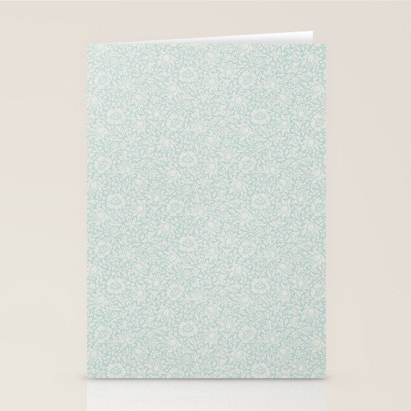William Morris Mallow Chalk Duck Egg Blue Stationery Card Gallery Image 1