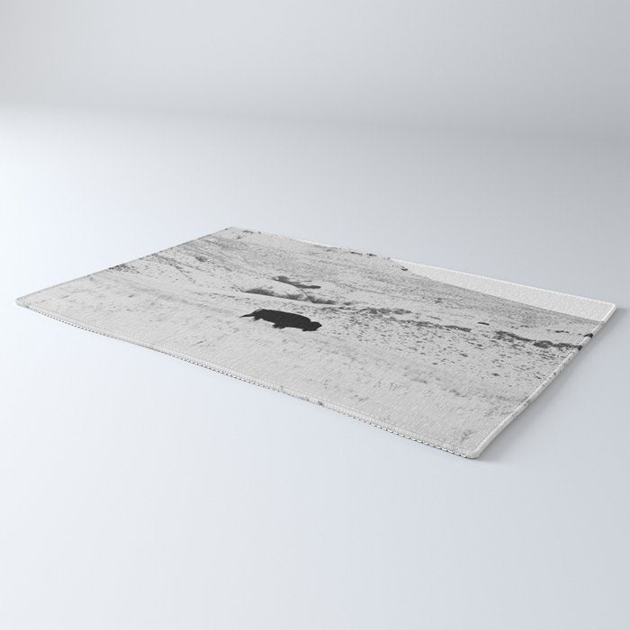 Black and White Bison Rug Gallery Image 3