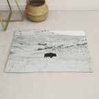 Black and White Bison Rug Gallery Image 1