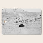 Black and White Bison Cutting Board Gallery Image 1
