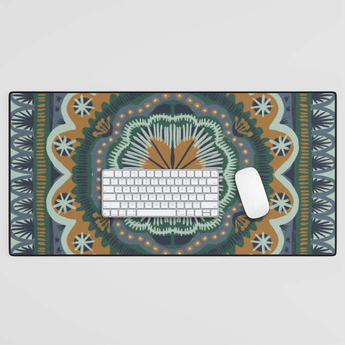 Winter Symmetric Pattern Desk Mat Gallery Image 1