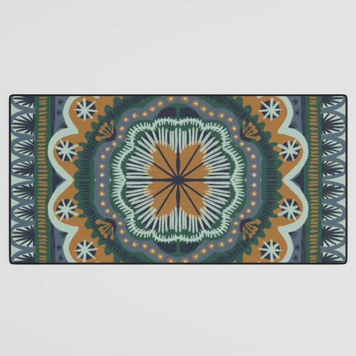 Winter Symmetric Pattern Desk Mat Gallery Image 3
