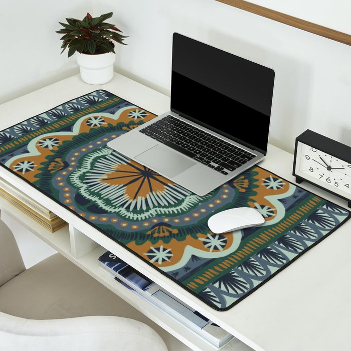 Winter Symmetric Pattern Desk Mat Gallery Image 2
