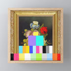 A Painting of Flowers With Color Bars Mini Art Print Gallery Image 1