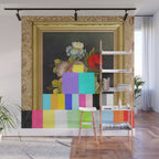 A Painting of Flowers With Color Bars Wall Mural Gallery Image 1