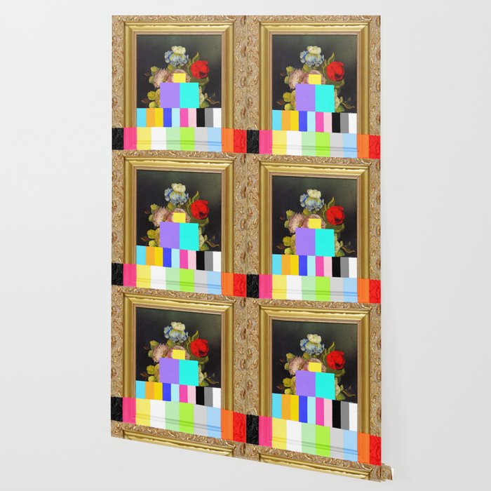 A Painting of Flowers With Color Bars Wallpaper Gallery Image 2