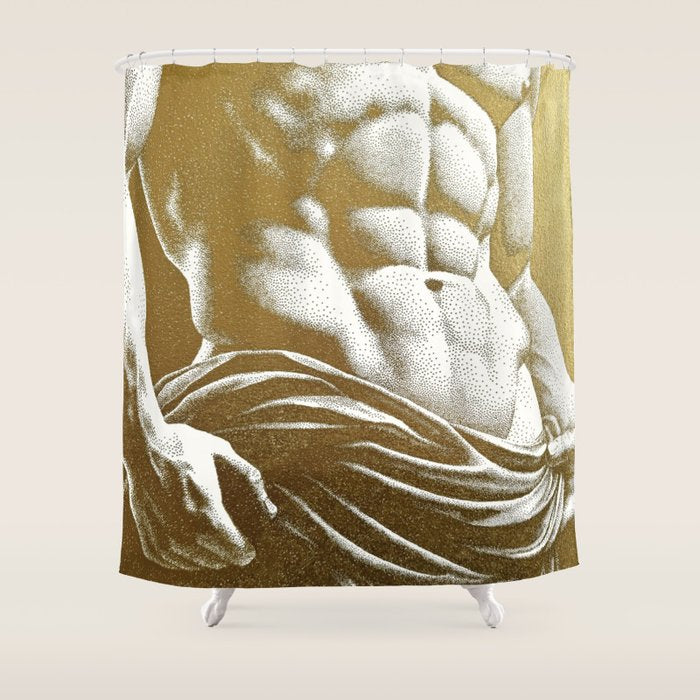 Divine Touch (Gold Doesn't Print Shiny) Shower Curtain Gallery Image 1