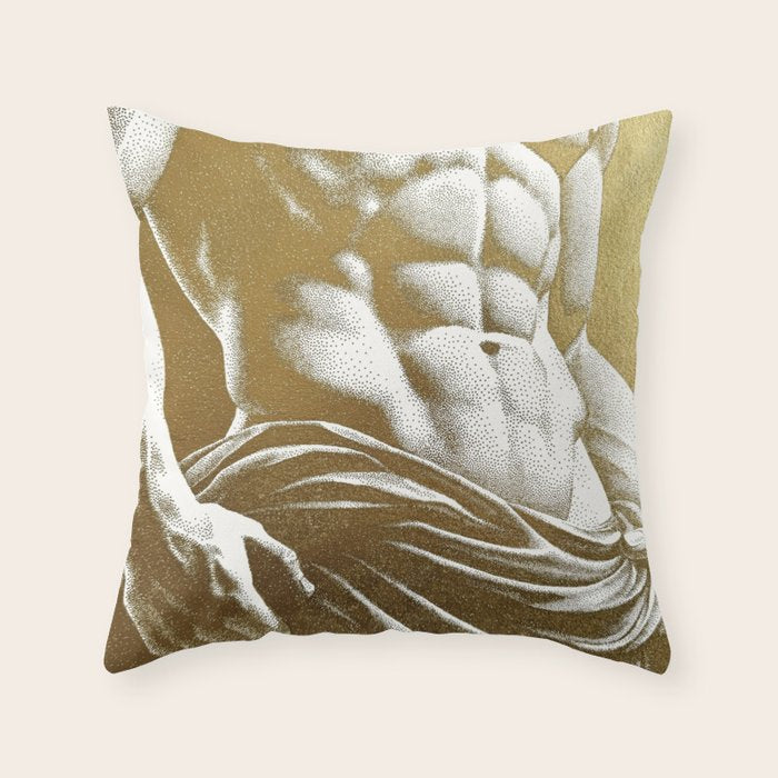 Divine Touch (Gold Doesn't Print Shiny) Throw Pillow Gallery Image 1