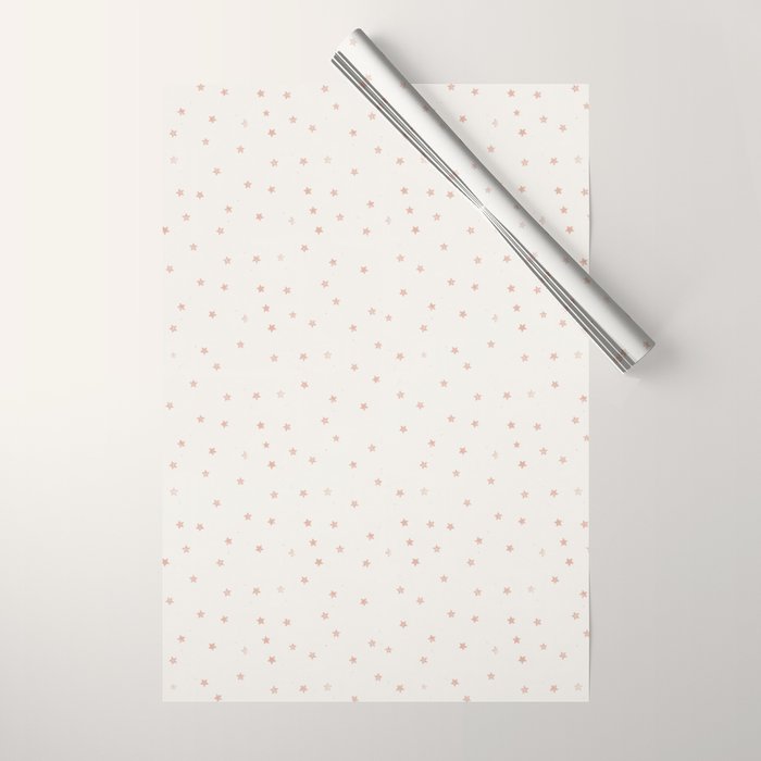 Little Stars Cream & Peach Wrapping Paper Gallery Image 1