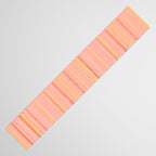 Textured Summer Stripes Pink Orange Yellow Table Runner Gallery Image 3
