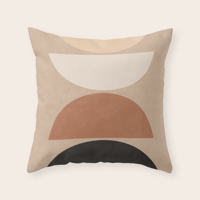 Minimal Abstract Shapes 7 Throw Pillow Gallery Image 1