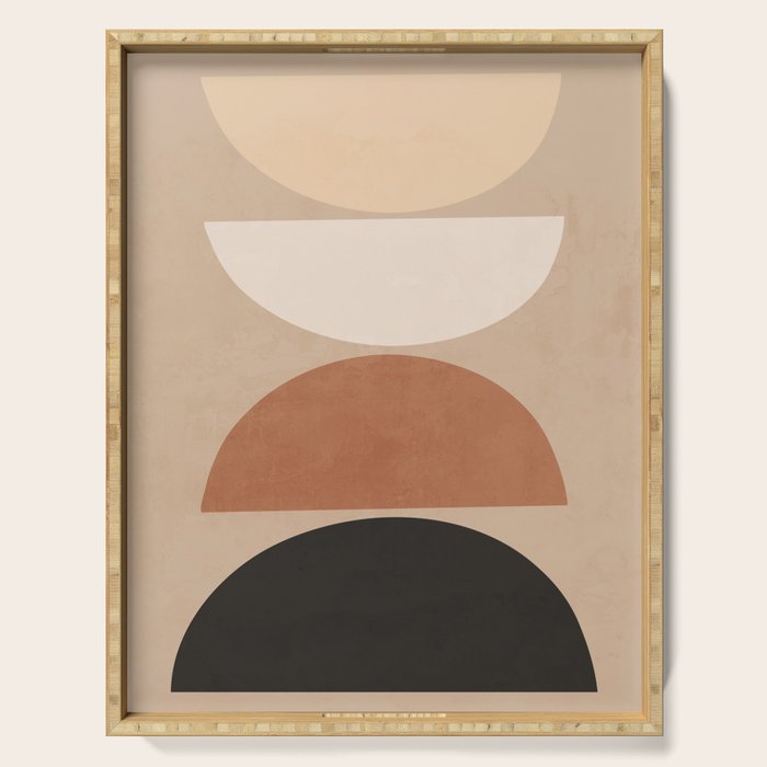Minimal Abstract Shapes 7 Serving Tray Gallery Image 1