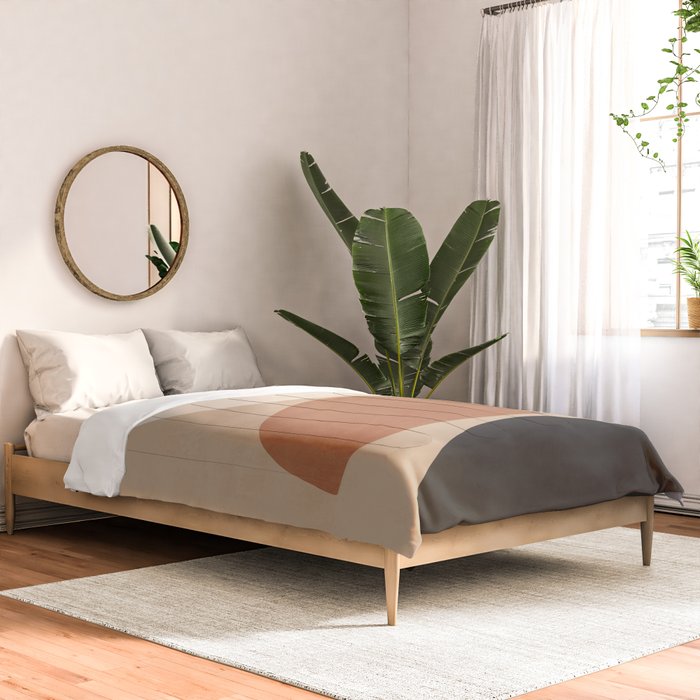 Minimal Abstract Shapes 7 Comforter Gallery Image 2