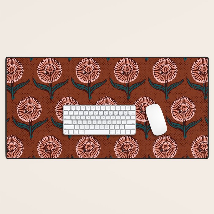 DAHLIA FLOWER Desk Mat Gallery Image 1