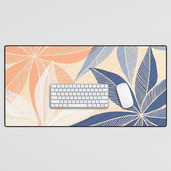 Modern Neutral Tropical Print II Desk Mat Gallery Image 1