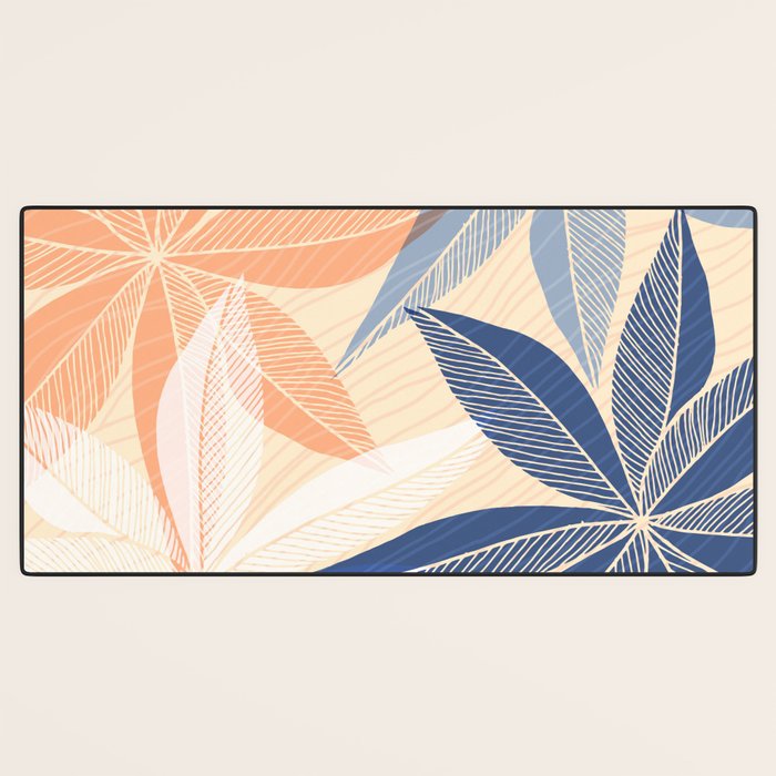 Modern Neutral Tropical Print II Desk Mat Gallery Image 3